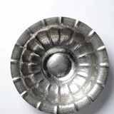 Large basin, bowl, Olri Italy vintage 1950s hammered silver.