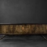 Mid-Century Scandinavian Modern Birch Sideboard with a Futuristic Base, 1960s