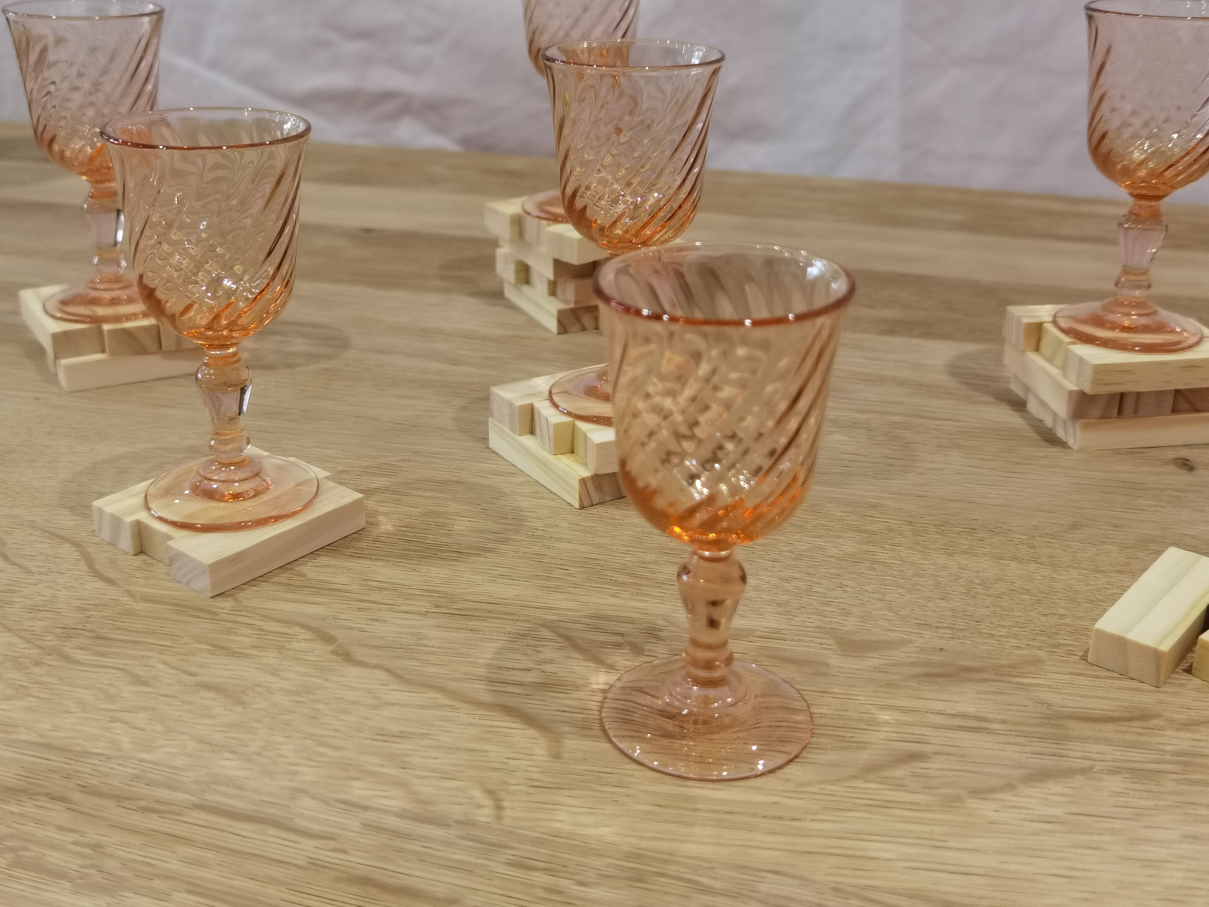 Set of 6 Luminarc Rosaline liqueur/port glasses