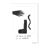 Hand, boot and snake