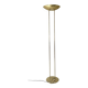 Modernist halogen floor lamp with a gold bowl, 1980.