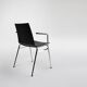Mid-Century Modern Black Chair in with Armrests, Belgium