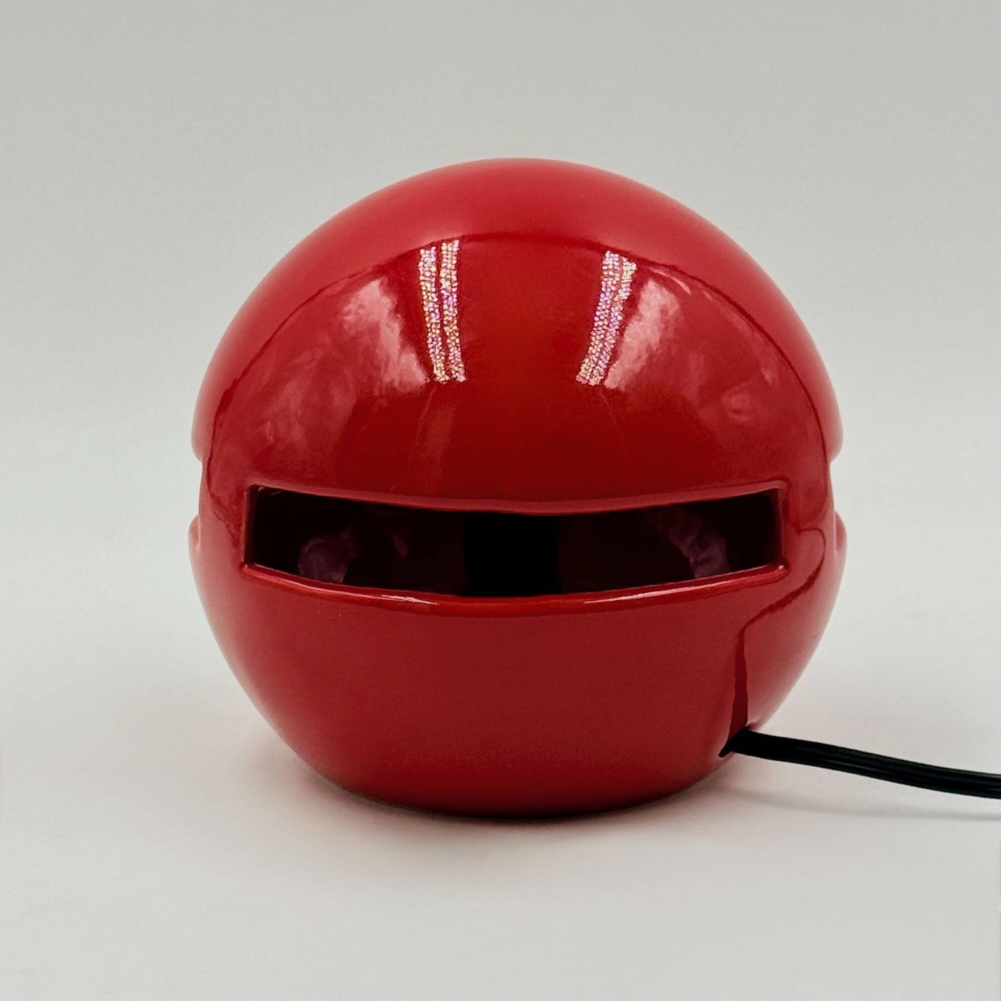Red Space Age lamp in ceramic, Italy, 1970s.