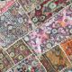 Rug patchwork Indian origin in Rajasthan vintage fabrics  66x133cm