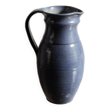 Carafe en grés émaillé bleu