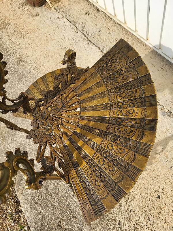 3-tier bronze napoleon iii pedestal table plant holder from the 19th century
