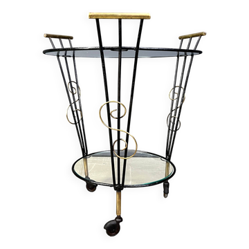 Chariot italien à deux niveaux du milieu du siècle, années 1950