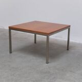 Modernist cherry wood & metal coffee table by Jules Mijs, 1959