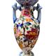 Vase en Gien, décor pivoine