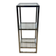 Chrome and glass occasional shelf unit 2000s