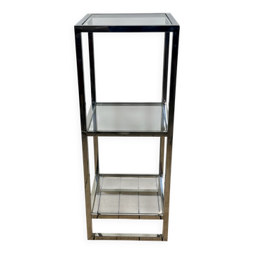 Chrome and glass occasional shelf 2000s