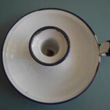 antique candlestick enamelled tin vintage candlestick Sweden