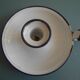 antique candlestick enamelled tin vintage candlestick Sweden