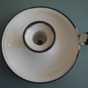 antique candlestick enamelled tin vintage candlestick Sweden