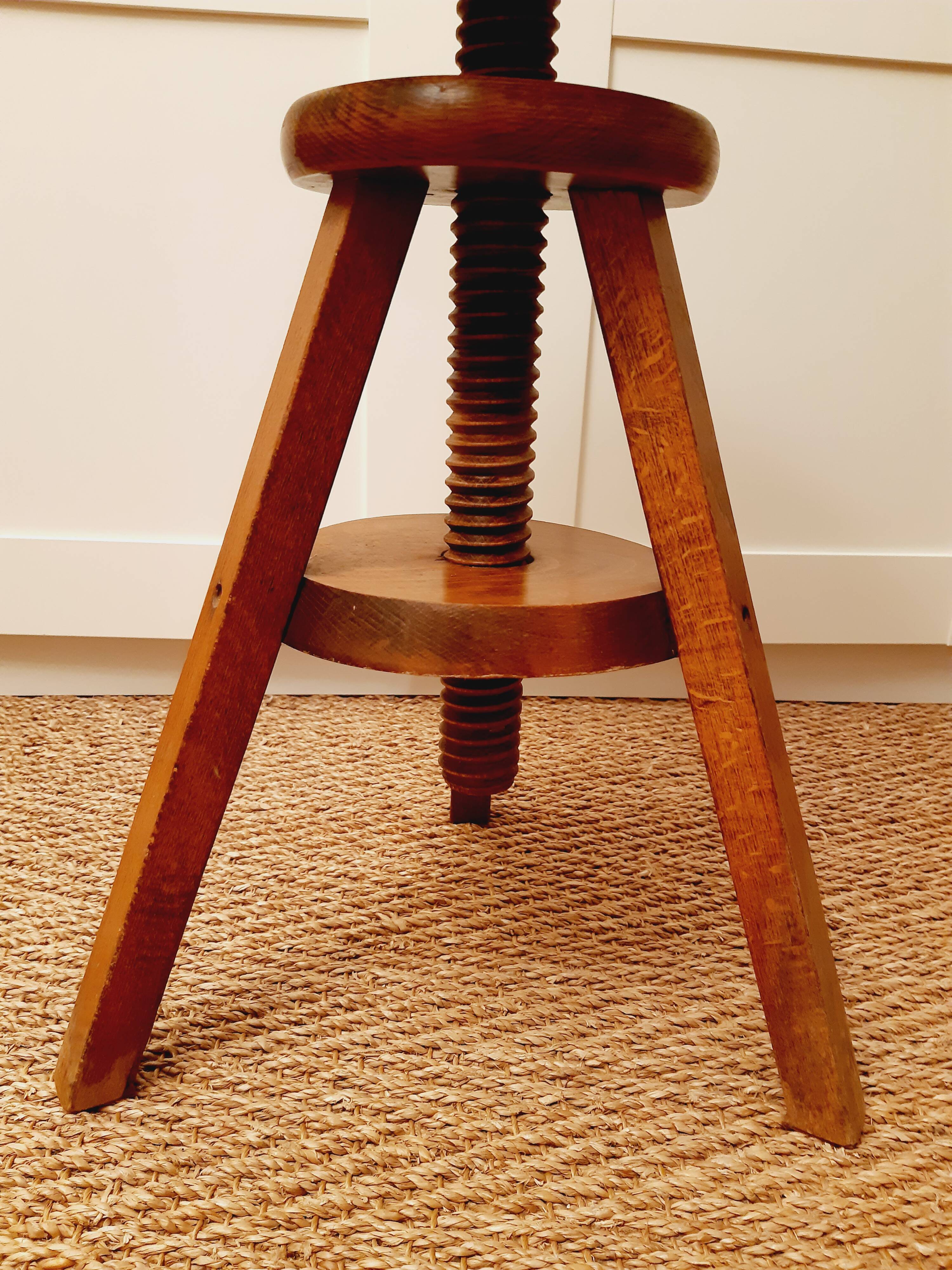 Solid wood screw stool