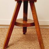 Solid wood screw stool