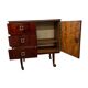 Vintage wooden wardrobe / small wardrobe on wheels
