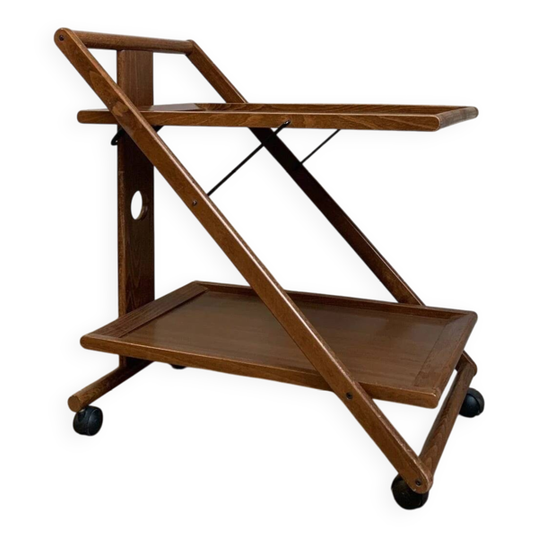 Chariot pliant de service en bois, 1960