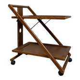 Chariot pliant de service en bois, 1960