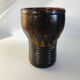 Vase torse marron métallisé en céramique