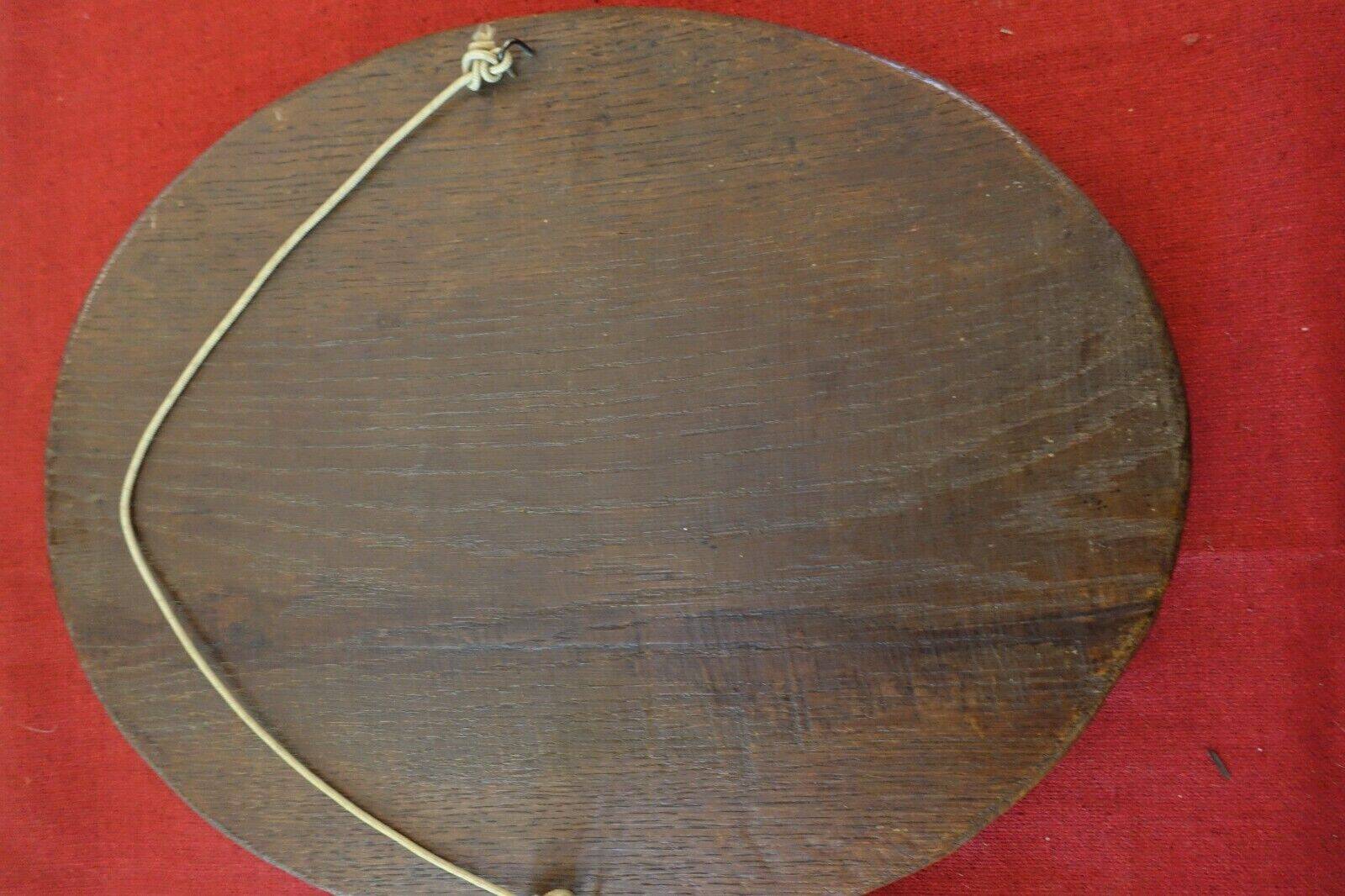 large medallion XVIII/XIX bas relief wood sculpture woman/mary