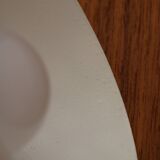 Pair of Scandinavian wall lights in white metal and gold metal