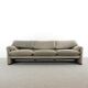 Cassina Maralunga 3-Seater Sofa by Vico Magistretti in grey striped fabrics