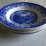 Assiettes creuses en faïence Sarreguemines modèle Yeddo