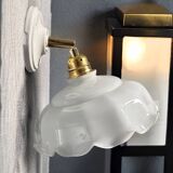 White opaline wall light
