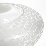 Original large Mid Century double glass ceiling lamp by Wilhelm Wagenfeld f