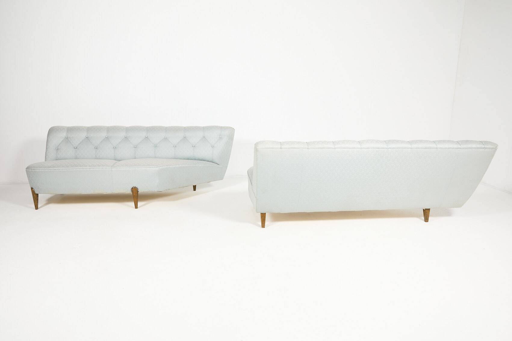 Spectacular Swedish Modern pair of sofas from Otto Schulz, 1940’s