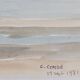 Camille COMBE : Reflets du crépuscule sur l’eau, aquarelle originale signée