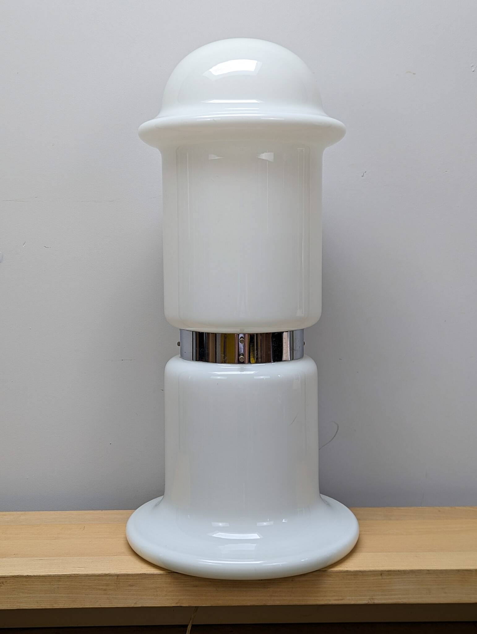 Very tall mid century Karel Volf designed floor lamp - White