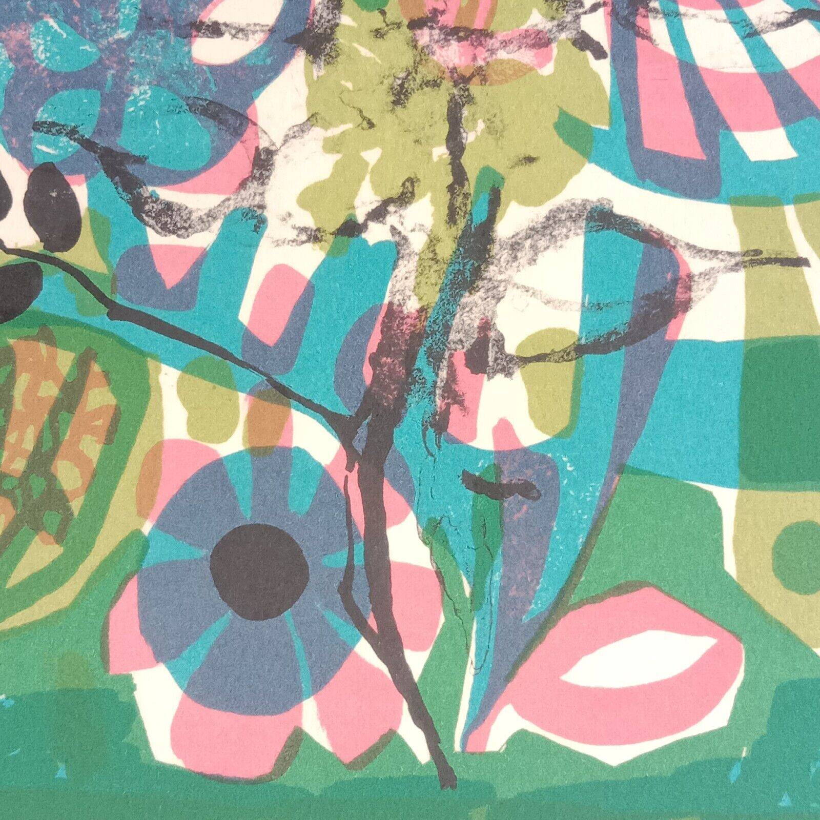 Bouquet by Michèle Van Hout, The Beautiful Lithograph No. 123/175, Signed