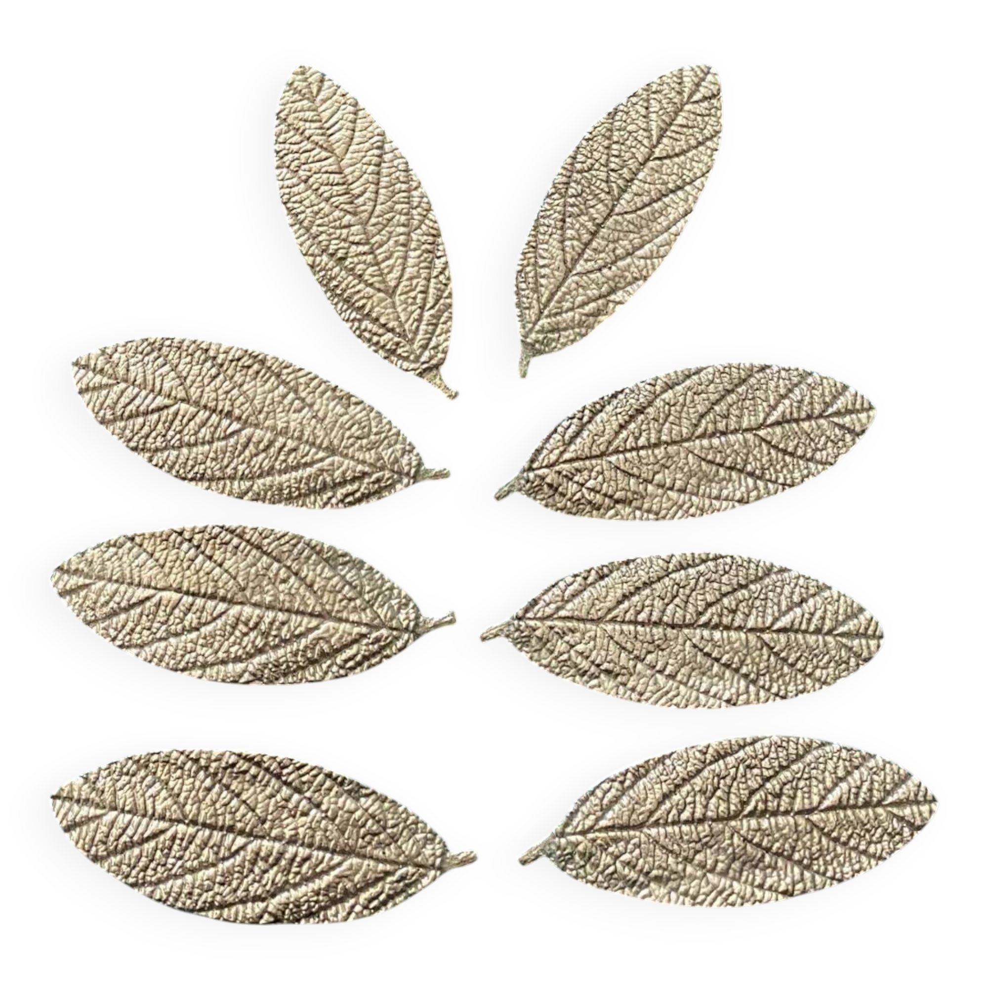 8 porte-couteaux vintage forme Feuille