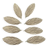 8 vintage leaf shaped knife holders