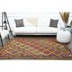1970s Vintage Turkish Oushak Handmade Wool Cotton Red Area Rug 155x224