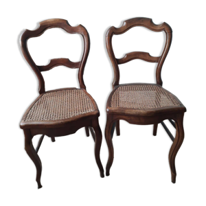Chaises style Louis XV - cannage