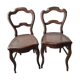 Chaises style Louis XV en bois et cannage