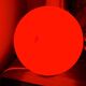 Wofi Leuchten red glass ball lamp from the 90s