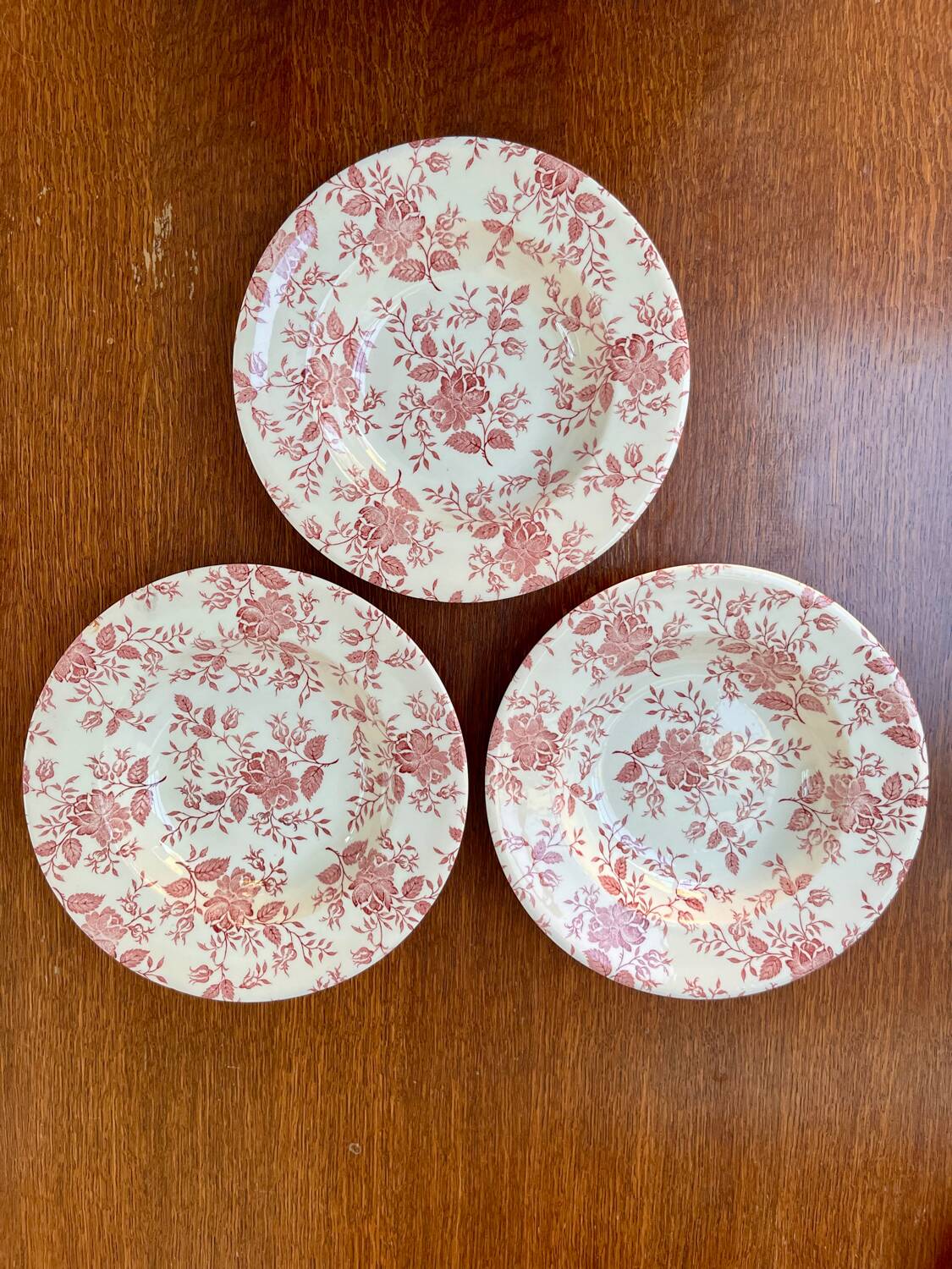 Set of 6 vintage plates in English earthenware.