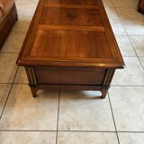 Solid wood coffee table – 1990s – with drawers