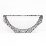 Italian-designed "Arcata" Console Table White Terrazzo Marble by Domus Stud