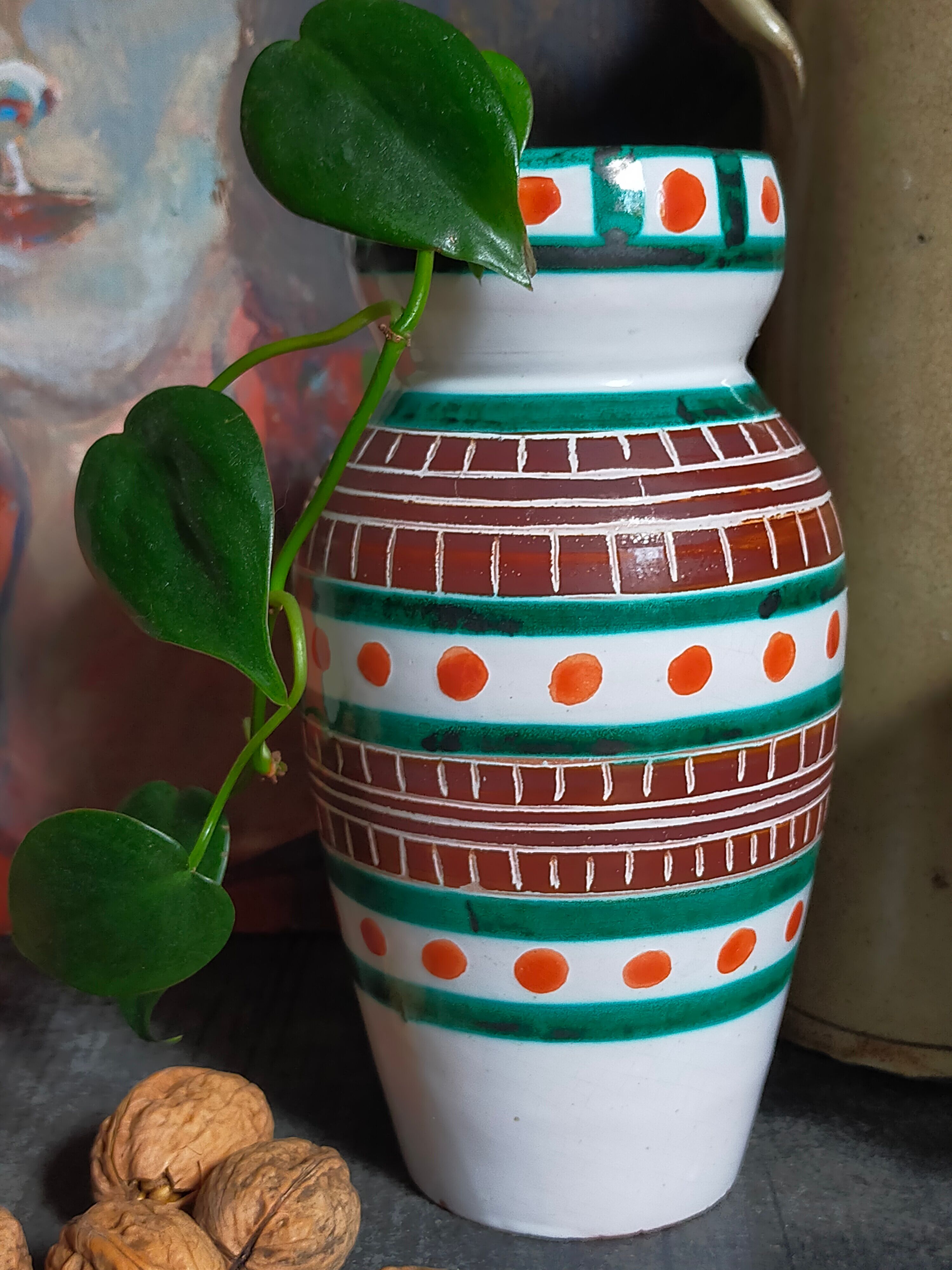 Vintage ceramic vase A. Fazio Vallauris 50s