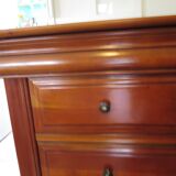 Cherrywood chest of drawers with ogee – 4 drawers – 80s – Louis Philippe style