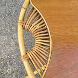 Round rattan coffee table 1960
