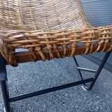 Fauteuil en rotin, 1980