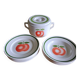 Moulins des loups plate and dish, apple pattern