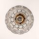 Iron and clear glass pendant by limburg, germany, 1960s.