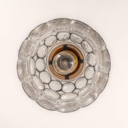 Iron and clear glass pendant by limburg, germany, 1960s.